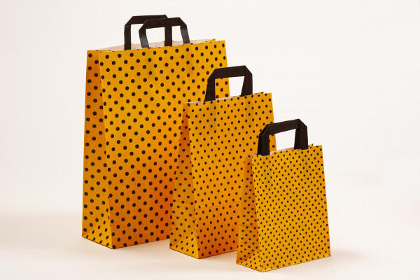 Paper carrier bag funny dots