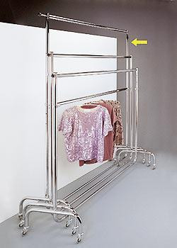 Roll stand, 2 shelves, chrome-plated