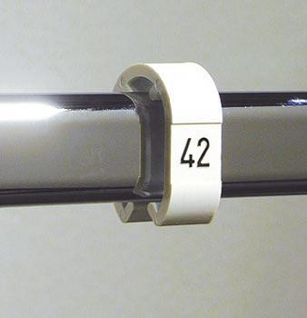 Size marking ring white with numbers
