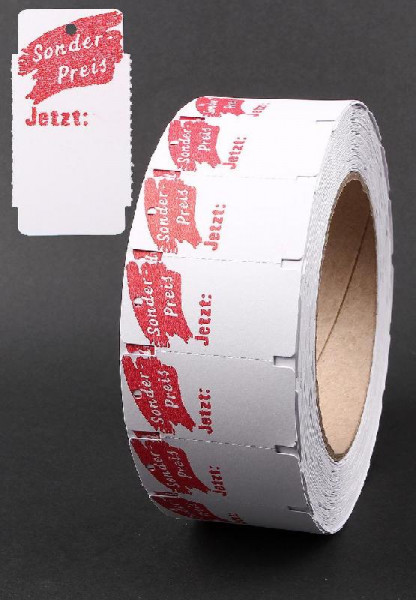 Cardboard labels on roll